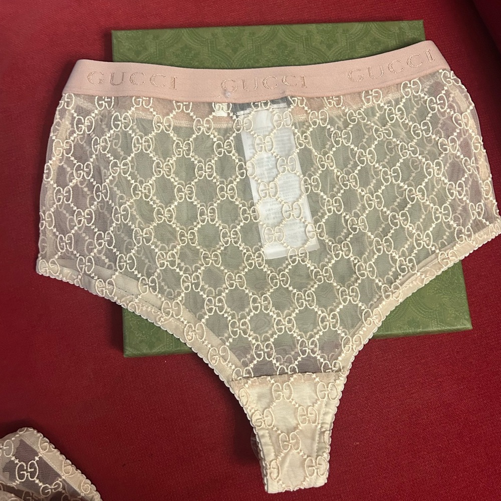 Gucci Women's tulle monogram  Bra Set NWOT - Picture 4 of 9